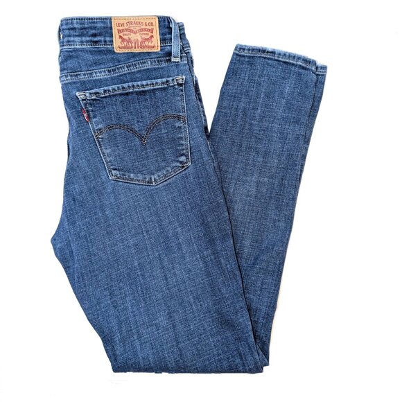 Levi’s | 711 Skinny Jeans Medium Wash Lightly Distressed | Size 29 - Picture 1 of 10